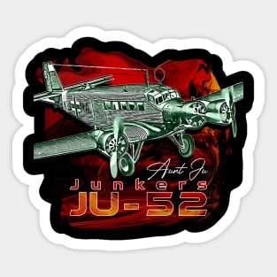 Junkers JU-52 German Vintage Aircraft Sticker